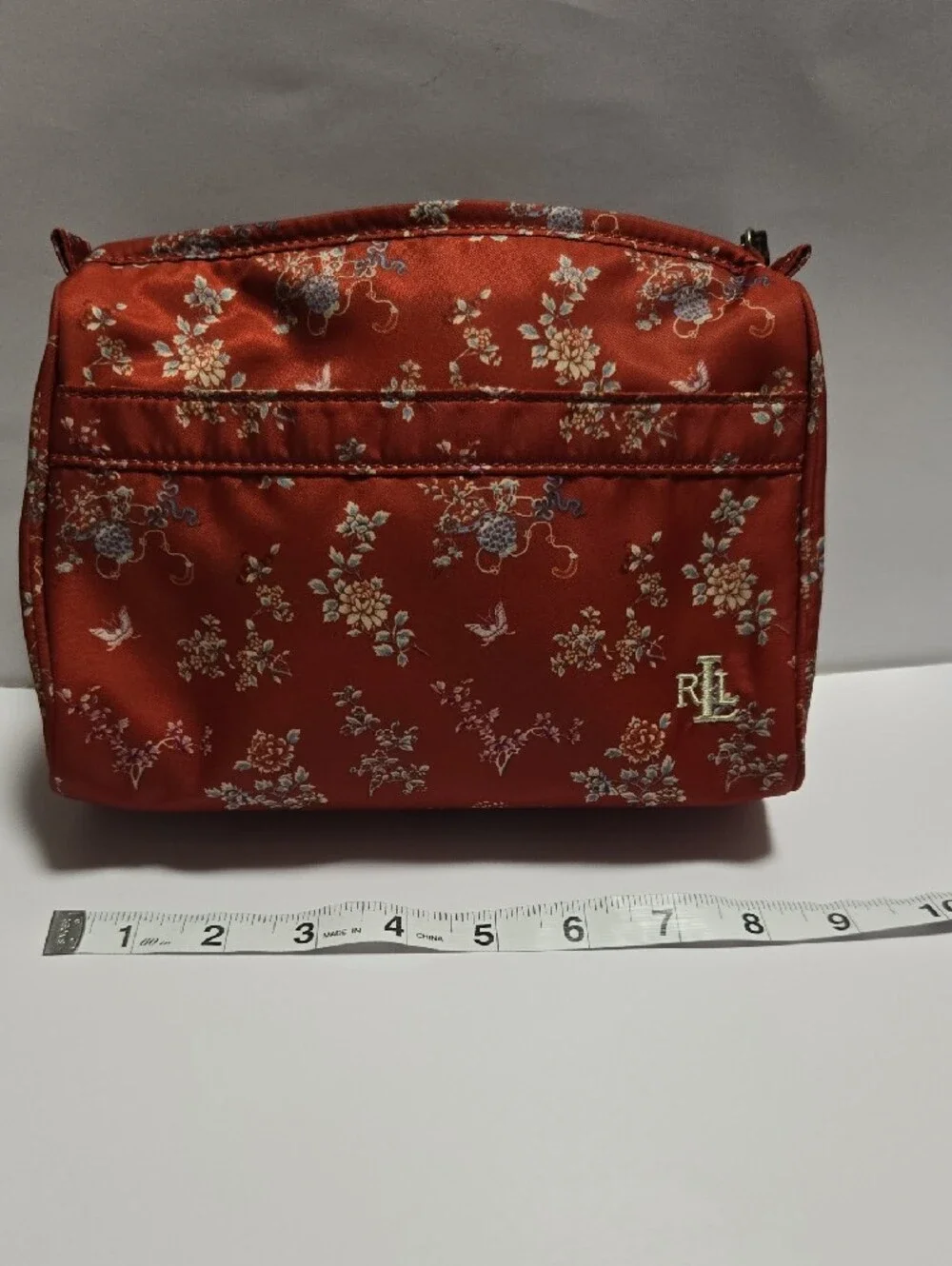 Ralph Lauren Floral Satin Cosmetic Pouch